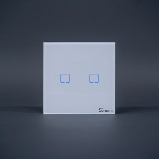 T0-EU-2C Akıllı Dokunmatik Duvar Anahtarı 2 Kanallı